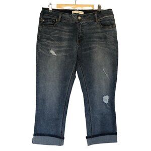 C. Est. 1946 Jeans Distressed Medium Wash Contemporary Capris Jeans | Size 12